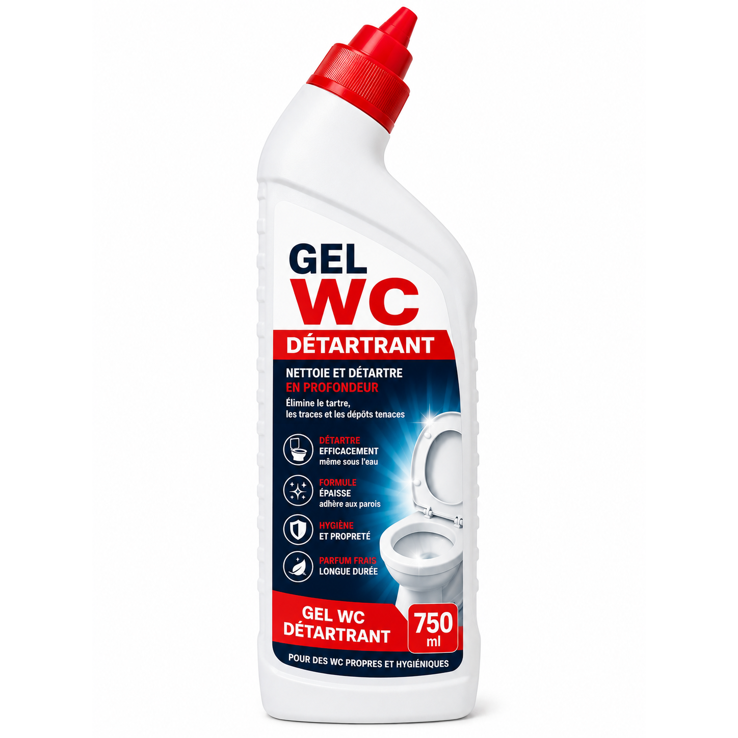 Gel WC détartrant 750 ml