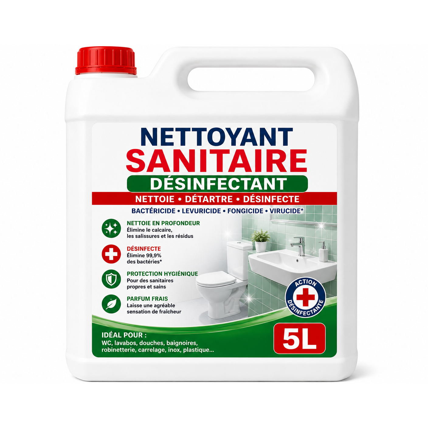Nettoyant sanitaire désinfectant 5 L