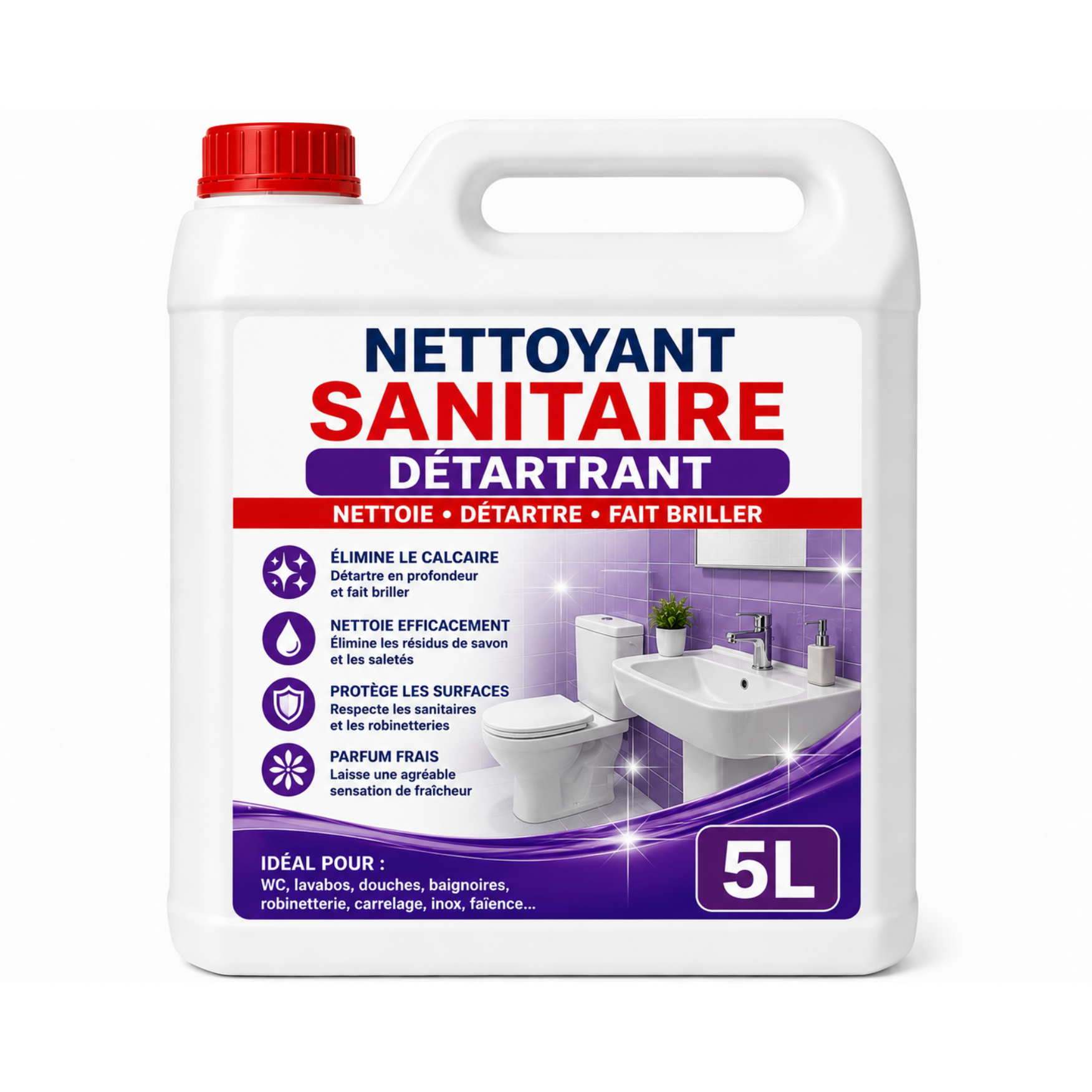 Nettoyant sanitaire détartrant 5 L